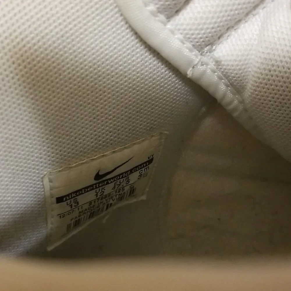 Nike Dunk High - White Canvas Upper/Gray Leather Toebed Size 13
